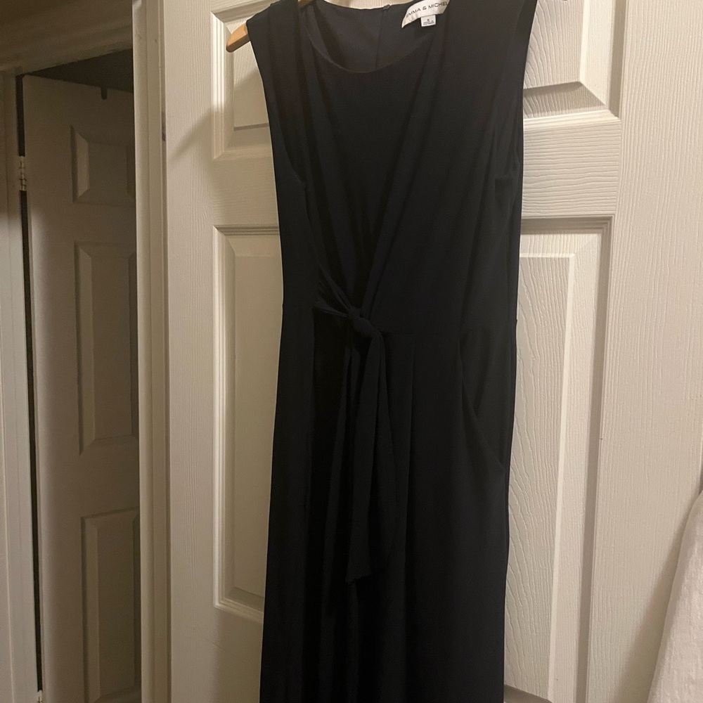 Emma & Michele Navy Blue Midi Jumpsuit